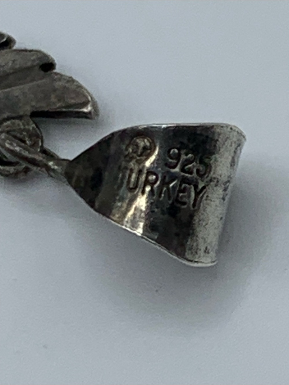 Vintage 925 Sterling Silver Eagle Filigree Pendant Turkey 2.57g - Picture 4 of 7